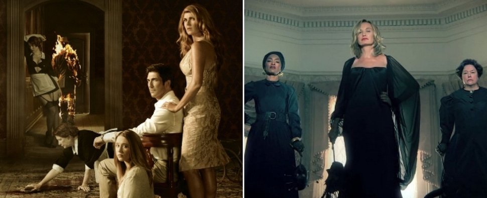 „American Horror Story“: Figuren aus „Murder House“ (l.) sollen in Staffel 8 auf die aus „Coven“ (r.) treffen – Bild: FX