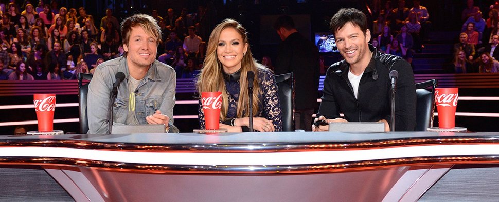 „American Idol“-Jury: Keith Urban, Jennifer Lopez und Harry Connick Jr. – Bild: FOX