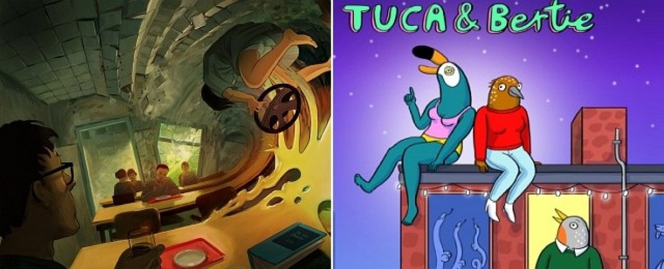 Animationen zu „Undone“ und „Tuca & Bertie“ – Bild: Tornante Company und Amazon/Netflix