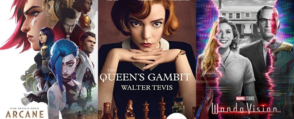 „Arcane“, „Das Damengambit“ & „WandaVision“ – Bild: Netflix, Disney