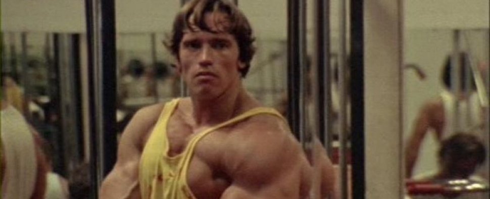 Arnold Schwarzenegger in der Dokumentation „Pumping Iron“ aus dem Jahr 1977 – Bild: White Mountain Films