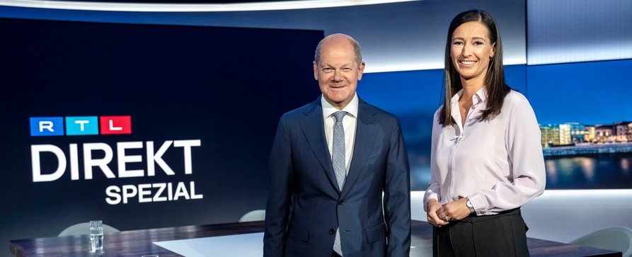 Kanzler Olaf Scholz stellt sich bei RTL den Fragen der Bürger – Einstündige Sonderausgabe von „RTL Direkt“ – Bild: RTL/​Andreas Friese