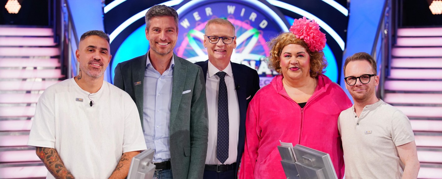 Bushido und Zamperoni erstmals im „Wer wird Millionär?“-Prominenten-Special – Für den guten Zweck im Rahmen des „RTL-Spendenmarathons“ – Bild: RTL/​Stefan Gregorowius