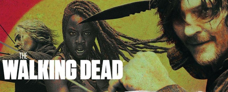 Carol, Michonne und Daryl kämpferisch in der Key-Art zur zehnten Staffel von „The Walking Dead“ – Bild: FOX