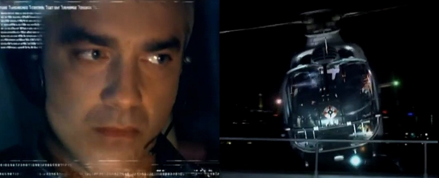 „HeliCops“: Anixe wiederholt weitere Sat.1-Serie – Christoph M. Ohrt mit Impulskanone im „Einsatz über Berlin“ – Bild: YouTube/​Screenshot
