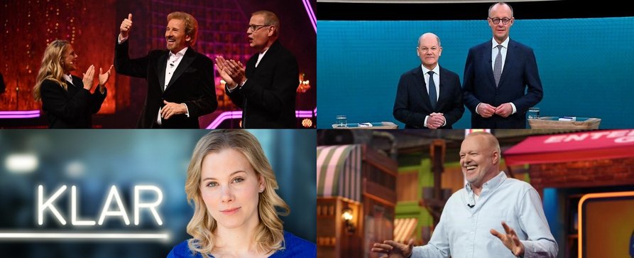 Gottschalk-Abschied, Raab-Sinkflug, „Klar“-Eklat und Wahl-TV XXL: Das deutsche Fernsehjahr 2025 im Rückblick – Themen, Trends, Aufreger, Jubiläen und Ereignisse des TV-Jahres – Bild: RTL/​Julia Feldhagen/​ARD/​ZDF/​Claudius Pflug/​NDR/​Jann Wilken/​RTL/​Raab Entertainment/​Christos Lappas