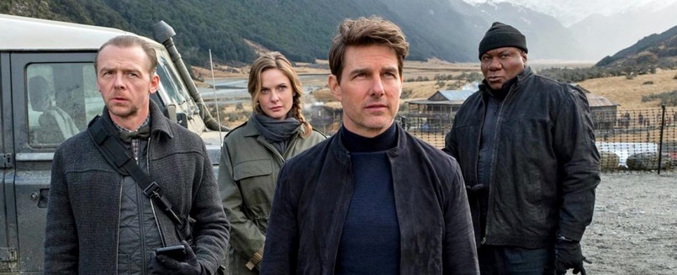 Das „Mission: Impossible“-Team mit (v. l.) Simon Pegg, Rebecca Ferguson, Tom Cruise und Ving Rhames – Bild: Paramount Pictures