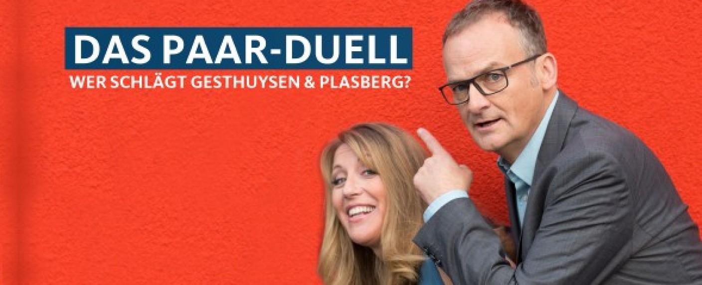 „Paarduell“: ARD startet 2016 noch ein Vorabendquiz – Pilawa moderiert, Plasberg und Gesthuysen quizzen – Bild: Das Erste/​WDR