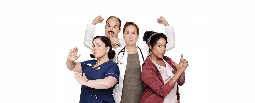 Der Cast von „Getting On“: (V.l.) Alex Borstein, Mel Rodriguez, Laurie Metcalf und Niecy Nash – Bild: HBO
