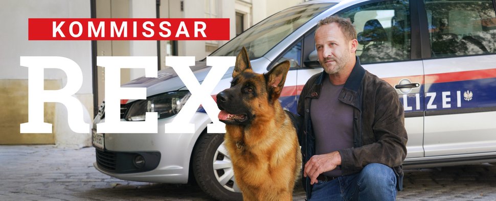 Der neue „Kommissar Rex“ und sein Herrchen Maximilian Brückner – Bild: Sat.1/ORF/Petro Domenigg