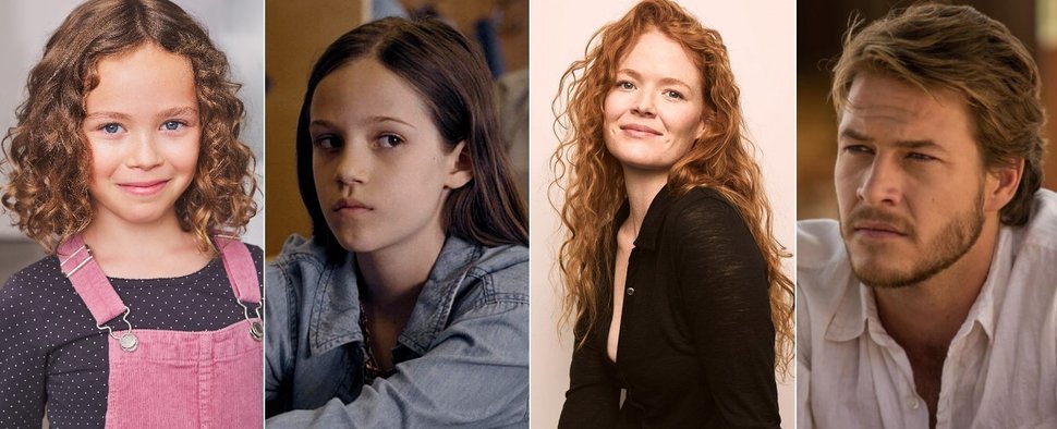 Die Darsteller der Netflix-Neuauflage von „Unsere kleine Farm“: (v. l.) Alice Halsey, Skywalker Hughes, Crosby Fitzgerald und Luke Bracey – Bild: Paramount Pictures/Caitlin Fisher/CBS