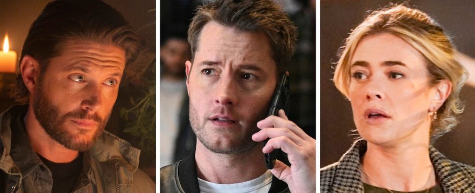 Die drei Shaw-Geschwister in „Tracker“: (v. l.) Russell (Jensen Ackles), Colter (Justin Hartley) und Dory (Melissa Roxburgh) – Bild: CBS