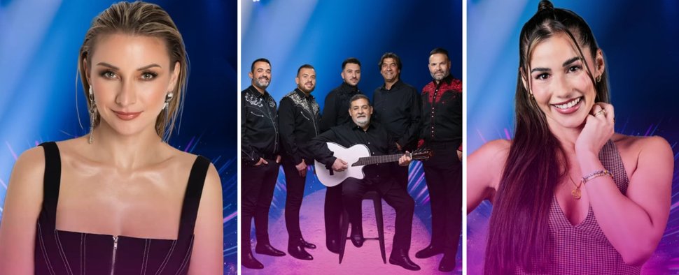 (v. l.) Anna-Carina Woitschack, Gipsy Kings feat. Tonino Baliardo und Sarah Engels – Bild: ZDF/Die Giovanni Zarrella Show/Instagram