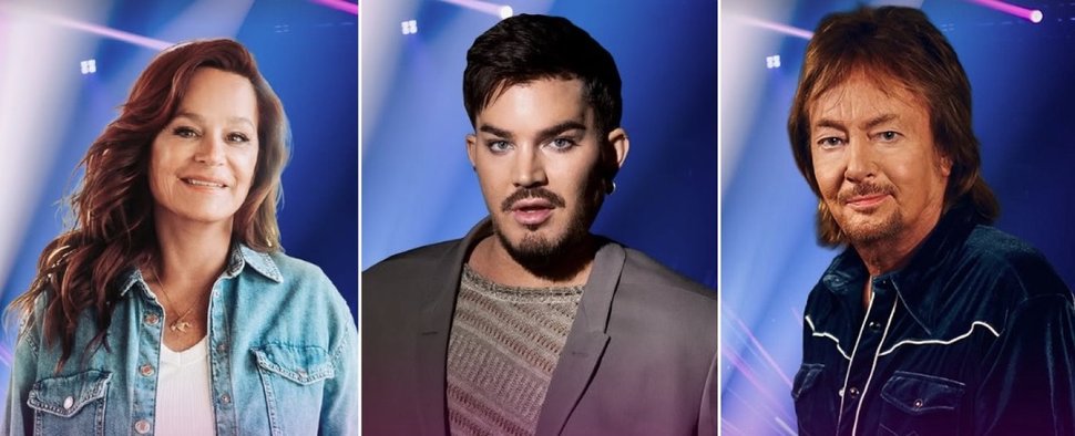 (v. l.) Andrea Berg, Adam Lambert und Chris Norman – Bild: ZDF/Die Giovanni Zarrella Show/Instagram