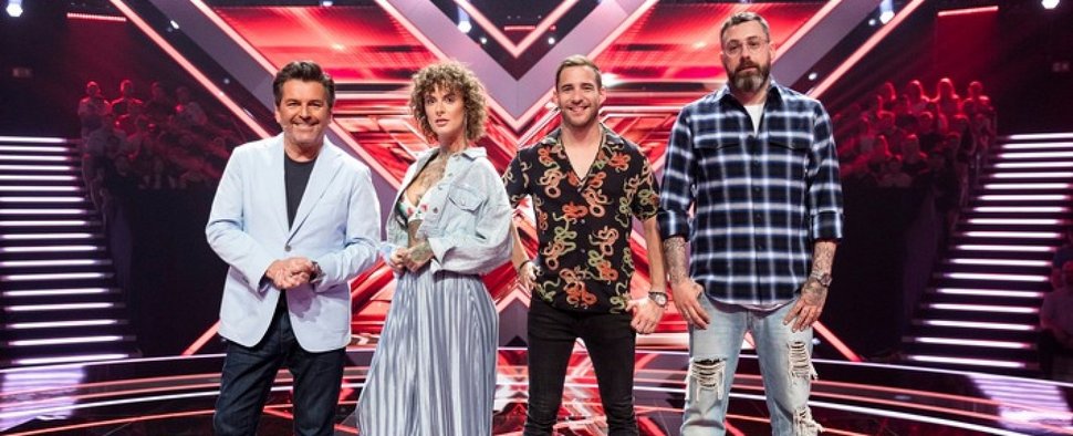 Die Jury von „X Factor“ 2018: Thomas Anders, Jennifer Weist, Iggy von Lions Head und Sido (v.l.n.r.) – Bild: Sky Deutschland/Silviu Guiman