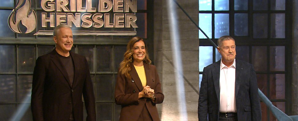 Die neue Jury von „Grill den Henssler“:  (v. l.) Alexander Herrmann, Jana Ina Zarrella und Joachim Llambi – Bild: RTL