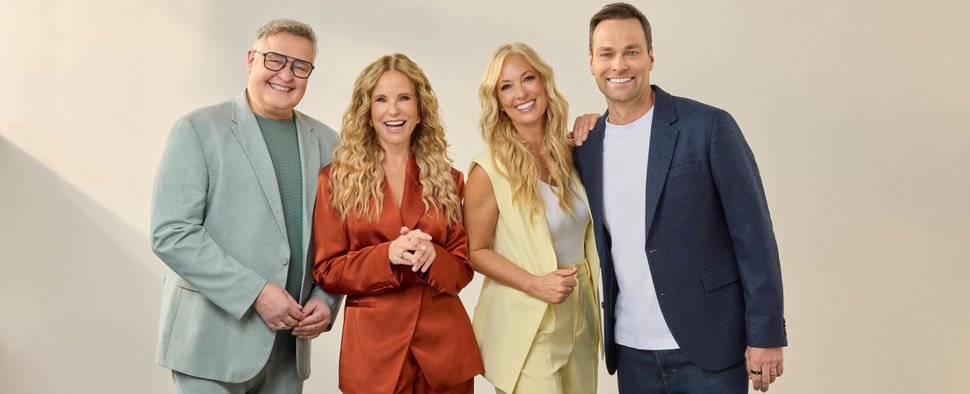 Die neuen „Punkt 12“-Teams ab Mai: (v. l.) Bernd Fuchs & Katja Burkard sowie Angela Finger-Erben & Daniel Fischer – Bild: RTL/Boris Breuer