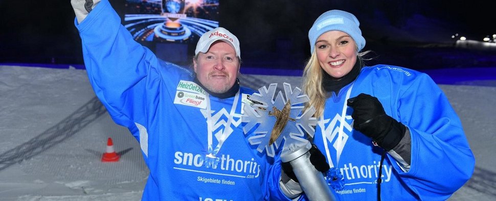 „Die ProSieben Wintergames“: Die Sieger Joey Kelly und Miriam Höller – Bild: ProSieben/Willi Weber