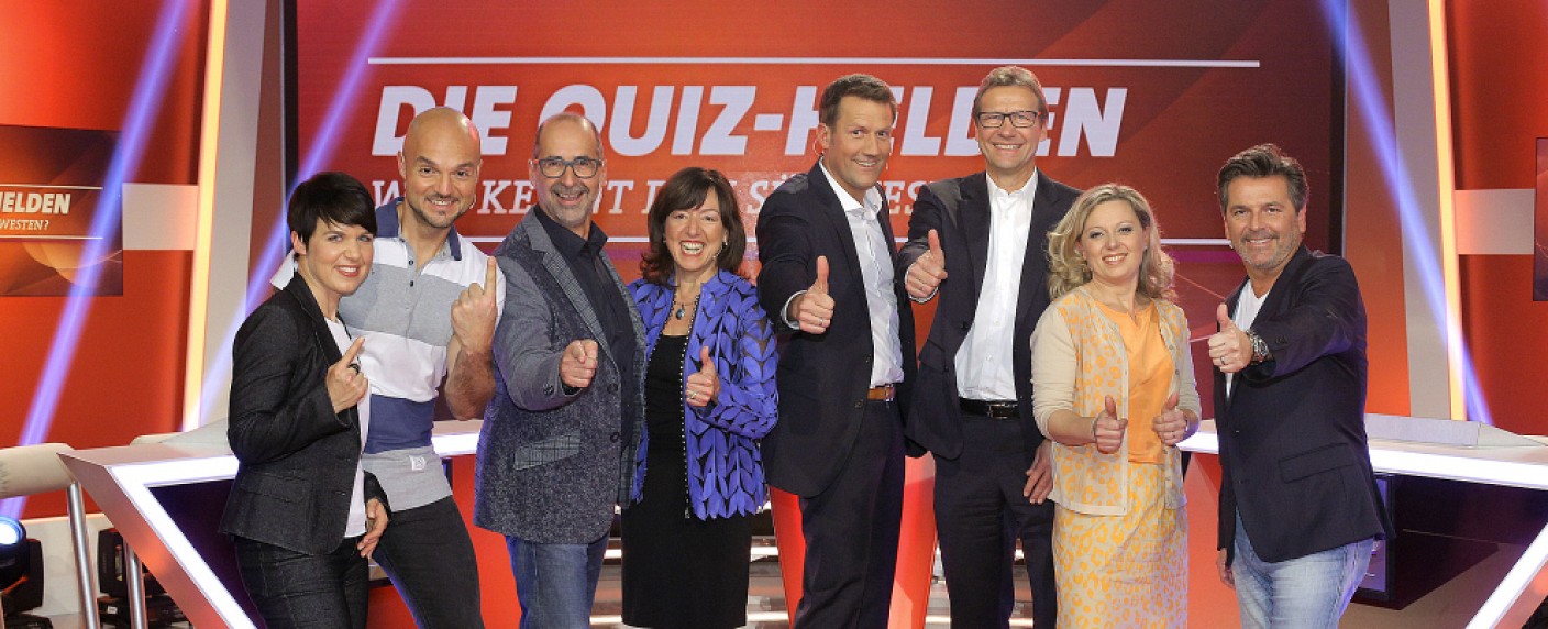„Die Quiz-Helden“: SWR produziert neue Show – Helden des Alltags als Kandidaten bei Moderator Jens Hübschen – Bild: SWR/​Peter A. Schmidt