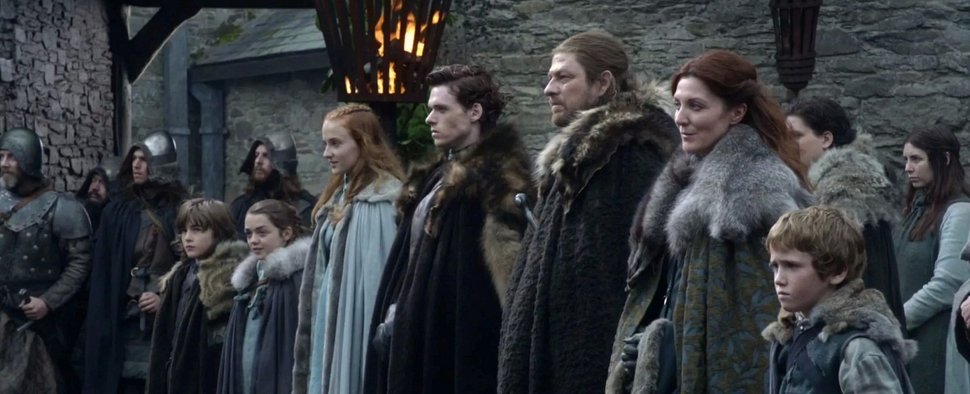 Die Stark-Familie – damals, in der ersten Staffel von „Game of Thrones“ – Bild: HBO