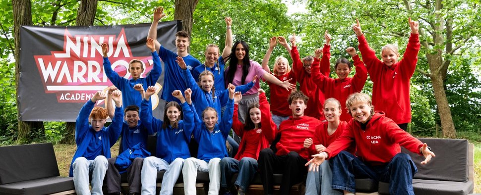 Die Teilnehmer des Trainingscamps in „Ninja Warrior Germany Kids Academy“ – Bild: RTL/Annette Etges