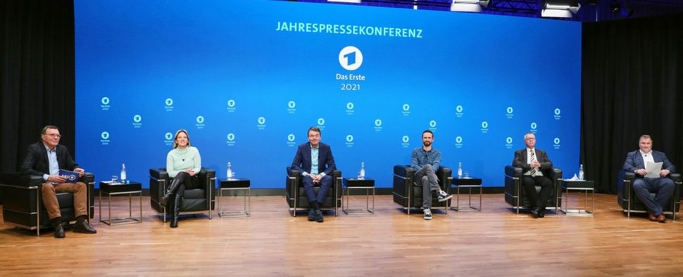 Die virtuelle Pressekonferenz der ARD über das Programm im Jahr 2021 – Bild: ARD/Petra Stadler