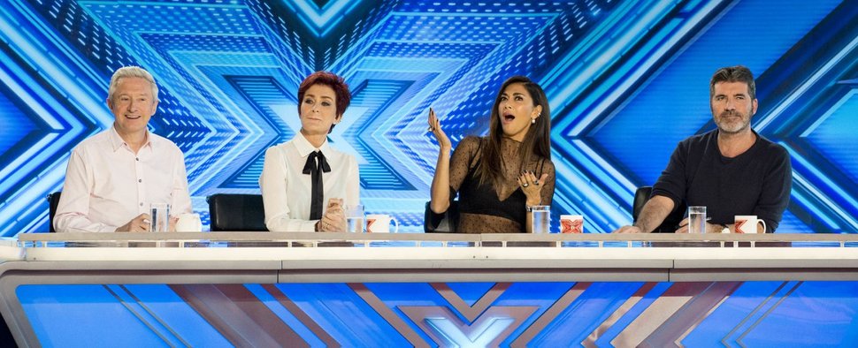 Die „X Factor“-Jury 2016: Louis Walsh, Sharon Osbourne, Nicole Scherzinger und Simon Cowell – Bild: ITV/Thames/Syco Entertainment