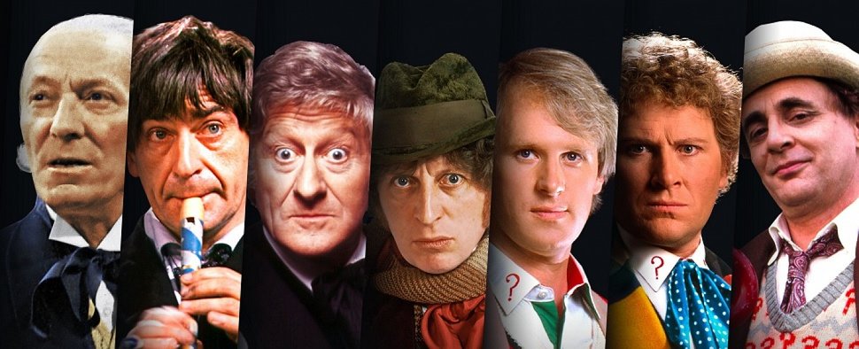 Die sieben Doktoren der klassischen „Doctor Who“-Serie – Bild: BBC