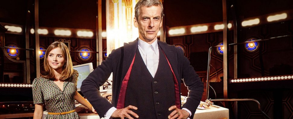 Die Hauptdarsteller von „Doctor Who“ in der achten Staffel: Jenna Coleman und Peter Capaldi – Bild: BBC