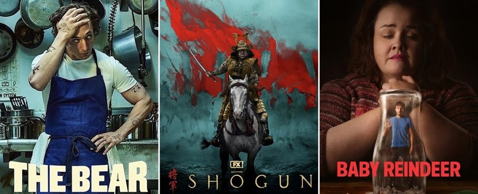 Dominierten die Emmys in der Nacht zum Montag: „The Bear“ und „Shōgun“ von FX sowie „Baby Reindeer“ von Netflix – Bild: FX/FX/Netflix