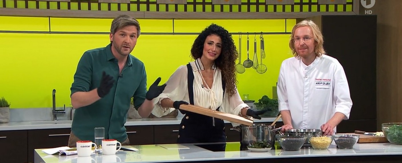 Feueralarm! „ARD-Buffet“ im Ersten wurde abgebrochen – Gericht des Tages bleibt in Baden-Baden unvollendet – Bild: Das Erste/​Screenshot