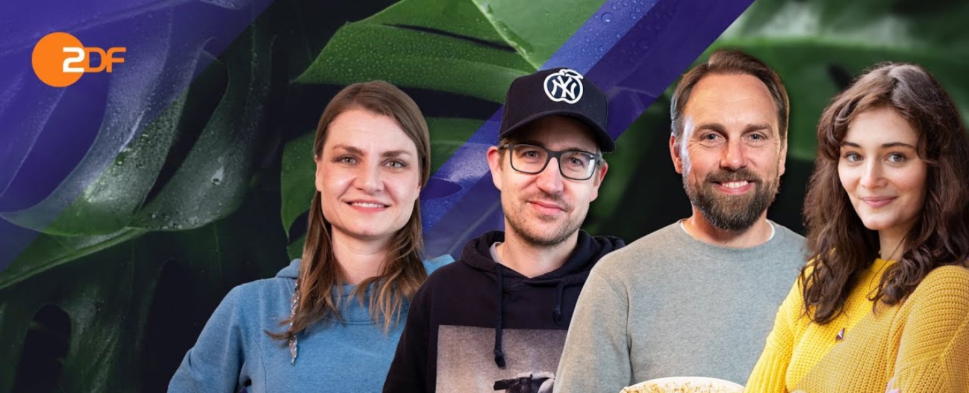 „Filmgorillas“: Neues Serien- und Filmmagazin im ZDF – Steven Gätjen, Maria Ehrich und Ehepaar Schröckert besprechen Filmstarts – Bild: ZDF