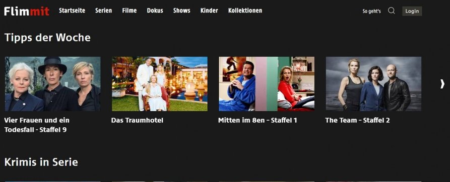 Neues ORF-Gesetz: Streamingdienste Flimmit und fidelio werden eingestellt – ORF darf ab 2024 keine Bezahldienste mehr betreiben – Bild: Flimmit/​Screenshot