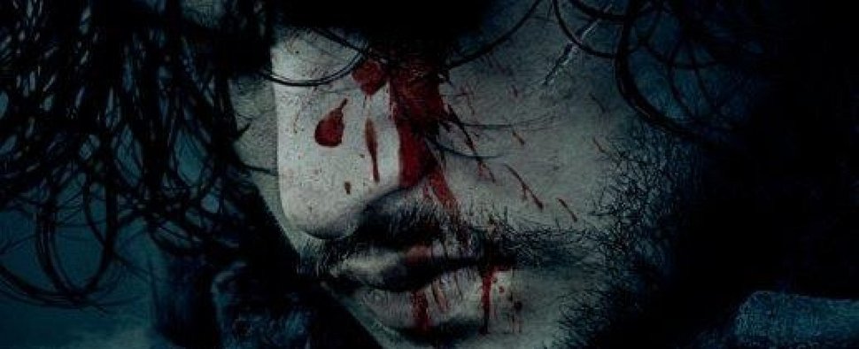 Ausschnitt aus dem Promo-Poster zur sechsten Staffel von „Game of Thrones“: Der blutüberströmte Jon Snow – Bild: HBO