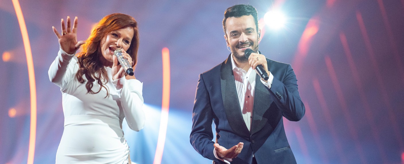 „30 Jahre Andrea Berg“: Giovanni Zarrella präsentiert Jubiläumsshow im ZDF – Prominente Wegbegleiter und Überraschungen zum Bühnenjubiläum – Bild: ZDF/​Sascha Baumann