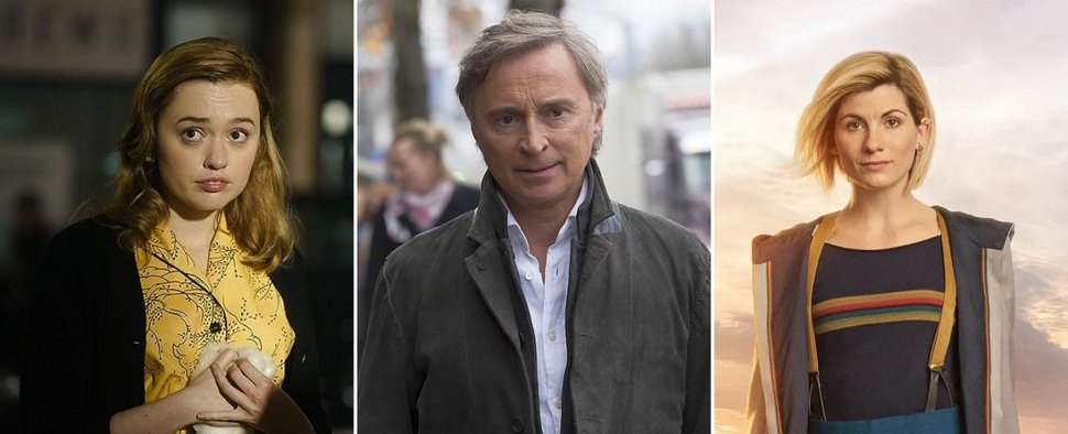 Haben Hauptrollen in „Toxic Town“: Aimee Lou Wood („Sex Education“), Robert Carlyle („Once Upon a Time“) und Jodie Whittaker („Doctor Who“) – Bild: Netflix/ABC/BBC