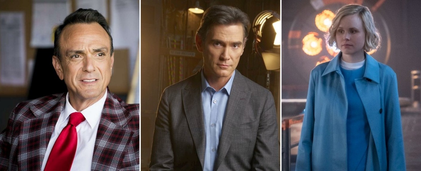 „Hello Tomorrow!“: Hank Azaria („Die Simpsons“) und Alison Pill („Star Trek: Picard“) in neuer SciFi-Comedy – Billy Crudup („The Morning Show“) verkauft bei Apple TV+ Ferienwohnungen auf dem Mond – Bild: IFC/​Apple TV+/​Paramount+