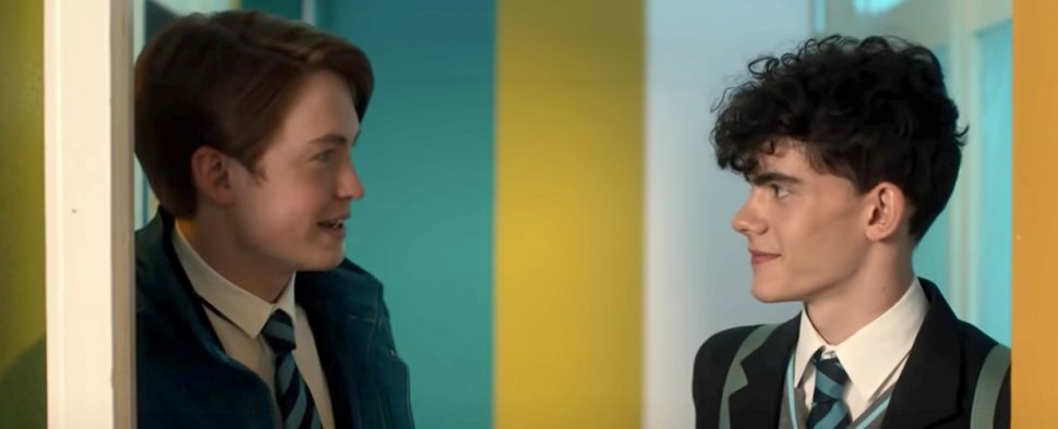 „Heartstopper“: Nick (Kit Conner, l.) trifft auf Mitschüler Charlie (Joe Locke) – Bild: Netflix