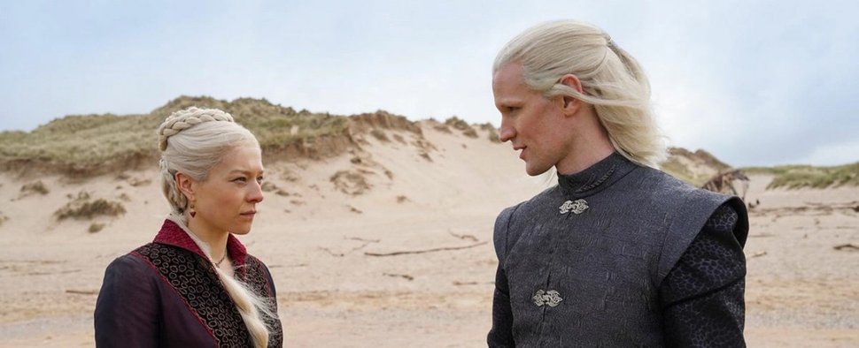 „House of the Dragon“: Prinzessin Rhaenyra Targaryen (Emma D’Arcy) und ihr Onkel Daemon Targaryen (Matt Smith) – Bild: HBO