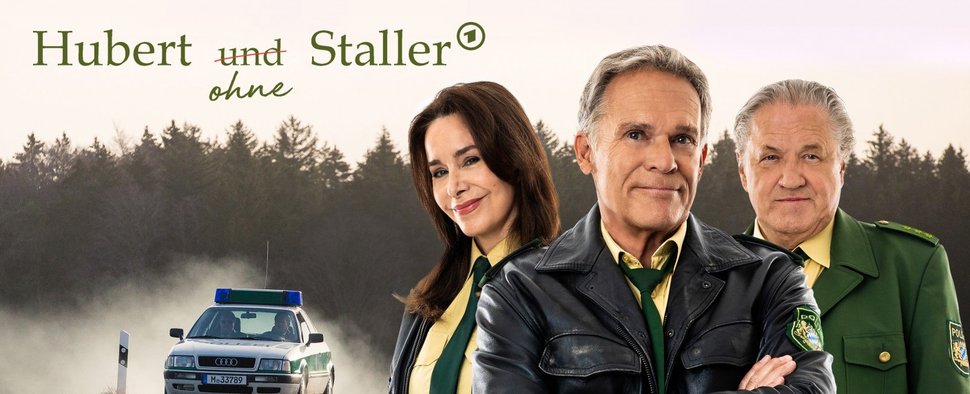 „Hubert ohne Staller“ mit Katharina Müller-Elmau, Christian Tramitz und Michael Brandner (v. l.) – Bild: ARD