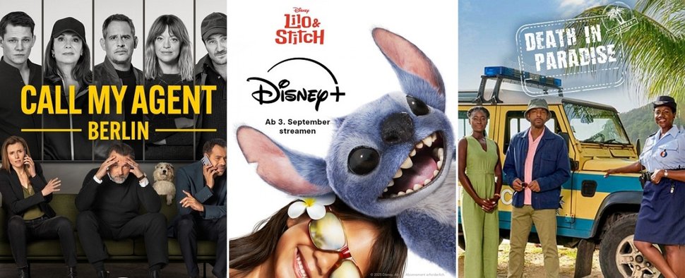 Im September 2025 neu bei Disney+: „Call My Agent Berlin“, „Lilo & Stitch“ sowie „Death in Paradise“ – Bild: Disney+