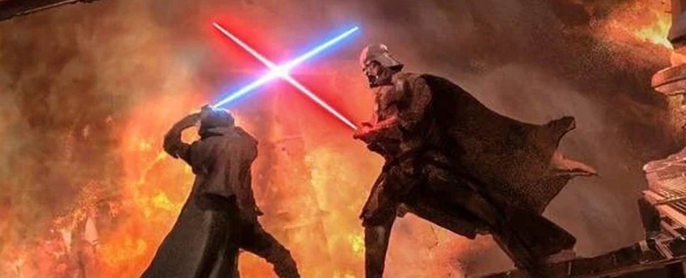 In dieser Concept Art zu „Obi-Wan Kenobi“ kreuzen Obi-Wan und Darth Vader die Klingen – Bild: Lucasfilm