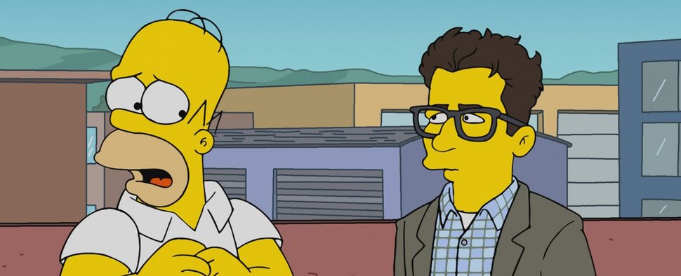 J.J. Abrams’ (r.) Besuch bei den „Simpsons“ mit Homer – Bild: FOX