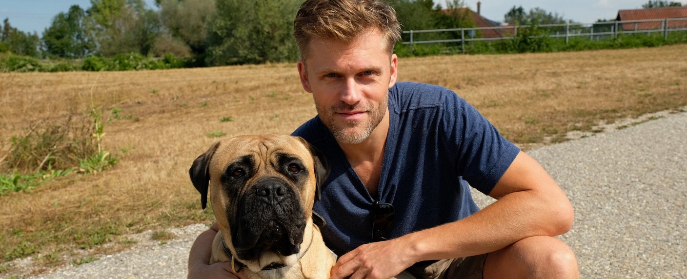 Sat.1 dreht neuen Krimi „Der Bulle und das Biest“ – Jens Atzorn und tierischer Kollege ermitteln in Berlin – Bild: Sat.1/​Bernd Schuller