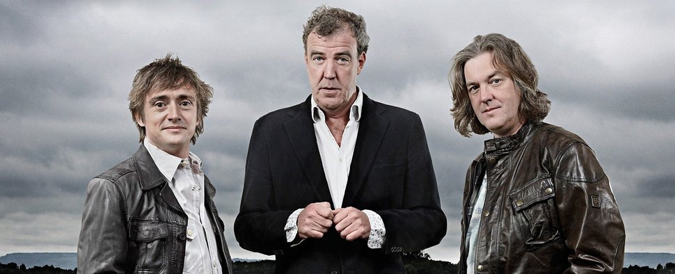 Jeremy Clarkson (m.) mit seinen Co-Moderatoren Richard Hammond (l.) und James May (r.) – Bild: BBC