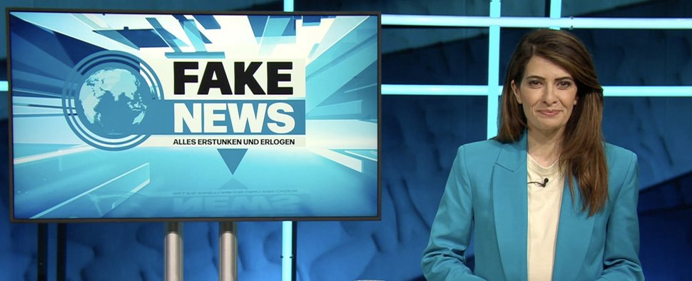 Journalistin Linda Zervakis fungiert als Gesicht für „Fake News – Alles erstunken und erlogen“. – Bild: Joyn