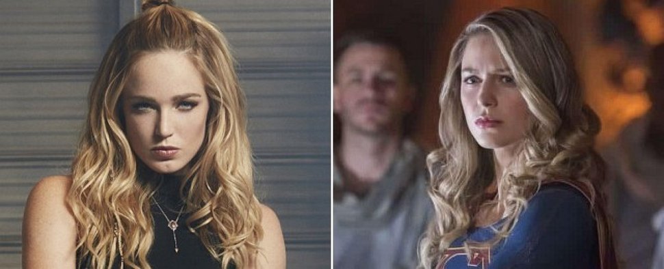 Katie Lotz als Sara Lance (l.) und Melissa Benoist als „Supergirl“ – Bild: The CW