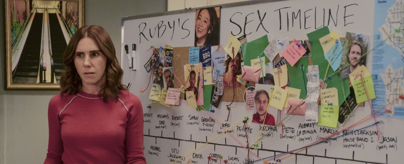 [UPDATE] „Laid“: Ausführlicher Trailer zur neuen US-Comedy um tödliche Liebschaften – Stephanie Hsu („The Marvelous Mrs. Maisel“) sucht als Singlefrau frühere Liebhaber auf, um deren Leben zu retten – Bild: Universal Television/​Peacock