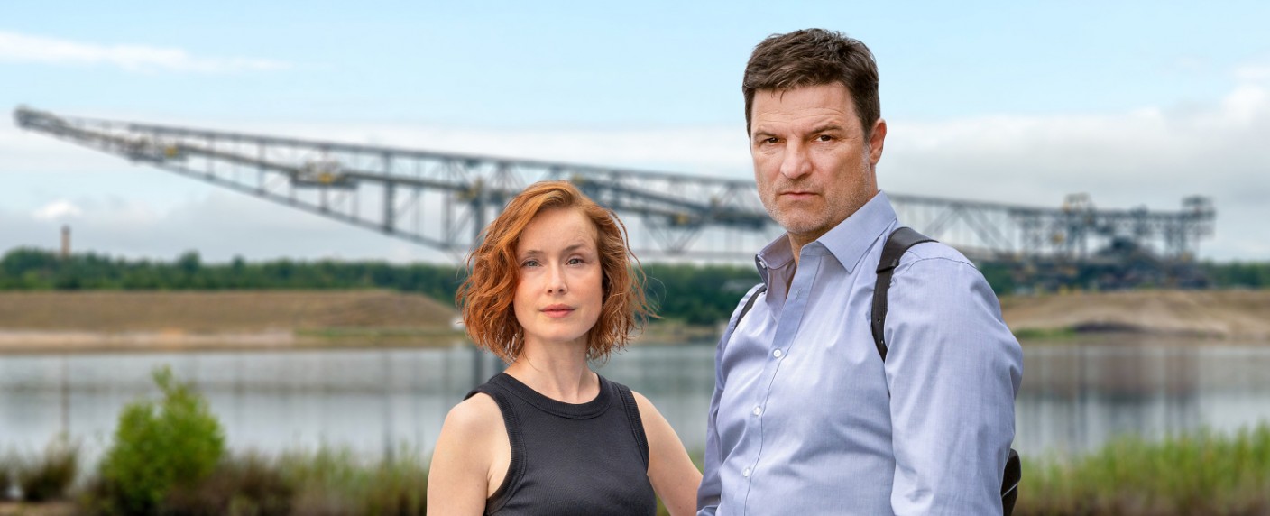 „Lauchhammer“: Mišel Matičević in neuer Eventserie für ARD und arte – „High-End-Krimi“ entsteht an Originalschauplätzen in der Lausitz – Bild: ARD/​Steffen Junghans/​Montage
