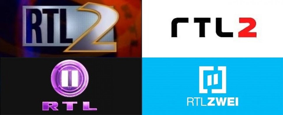 Logos in den Jahren 1993, 1996, 2011 und 2023 – Bild: RTL Zwei